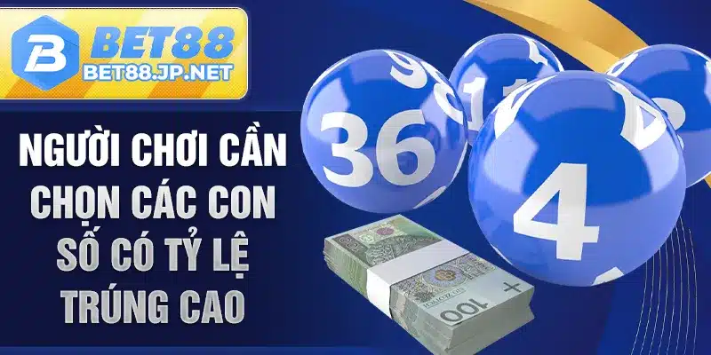 Người chơi cần chọn các con số có tỷ lệ trúng cao